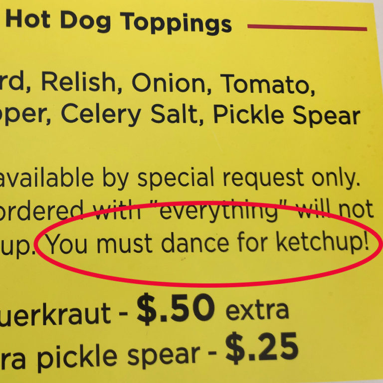 Chicago Hot Dog Dance Ketchup